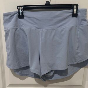 Lululemon Speed Up Mid-Rise Lined Short Size 12-Tall -Light Blue 4” Inch